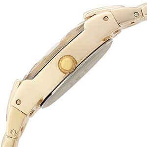 Armitron Women's 75/3313CHGP Oval Faceted Wall-to-Wall Genuine Crystal Gold-Tone Bracelet Watch