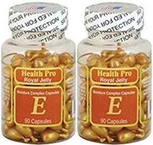 nu-health vitamin e skin oil royal jelly, 90 softgels (pack of 2)