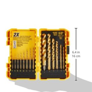 DEWALT DW1341 14-Piece Titanium Nitride Speed Tip Drill Bit Set