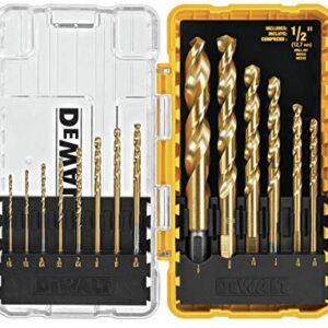 DEWALT DW1341 14-Piece Titanium Nitride Speed Tip Drill Bit Set