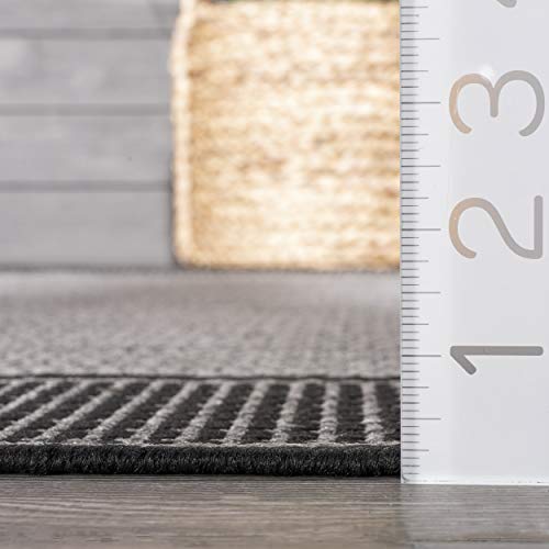 nuLOOM Gris Contemporary Indoor/Outdoor Area Rug, 7' 6" x 10' 9", Grey