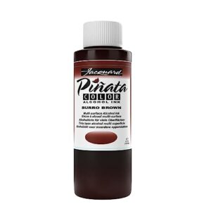 jacquard pinata alcohol ink - burro brown - professional and versatile ink that produces color saturated and acid-free results - 4 fluid ounces - made in the usa