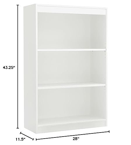 South Shore Axess 3-Shelf Bookcase, Pure White