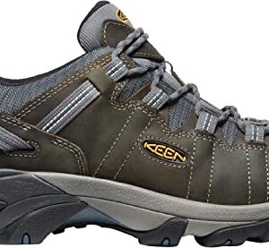 KEEN Men's Targhee 2 Low Height Waterproof Hiking Shoes, Gargoyle/Midnight Navy, 10.5 US