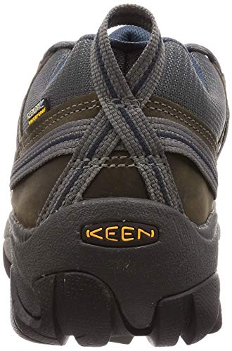 KEEN Men's Targhee 2 Low Height Waterproof Hiking Shoes, Gargoyle/Midnight Navy, 10.5 US