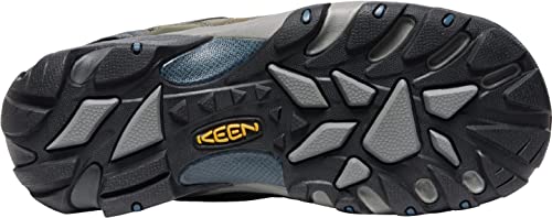 KEEN Men's Targhee 2 Low Height Waterproof Hiking Shoes, Gargoyle/Midnight Navy, 10.5 US