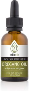 teliaoils 100% organic oil of oregano - super strength over 86% carvacrol - food grade wild oregano oil from the mountains of greece - undiluted, certified, pure oregano essential oil - 1 oz