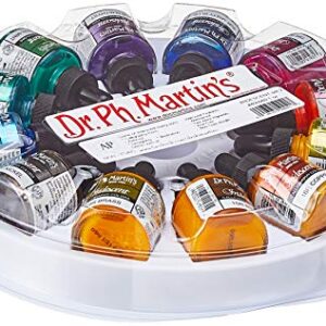 Dr. Ph. Martin's Iridescent Calligraphy Ink, 1 Fl Oz (Pack of 12), Set 2 Colors