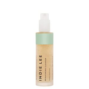 Indie Lee Brightening Cleanser - Exfoliating Gel Face Wash + Makeup Remover with Vitamin C + Antioxidants to Help Visibly Brighten, Firm + Protect Skin (4.2oz / 125ml)