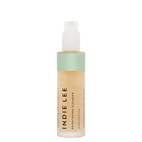 Indie Lee Brightening Cleanser - Exfoliating Gel Face Wash + Makeup Remover with Vitamin C + Antioxidants to Help Visibly Brighten, Firm + Protect Skin (4.2oz / 125ml)
