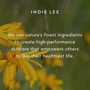 Indie Lee Brightening Cleanser - Exfoliating Gel Face Wash + Makeup Remover with Vitamin C + Antioxidants to Help Visibly Brighten, Firm + Protect Skin (4.2oz / 125ml)