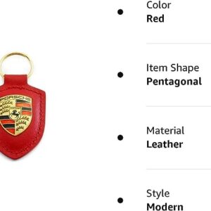 Porsche Crest Keyring - Red