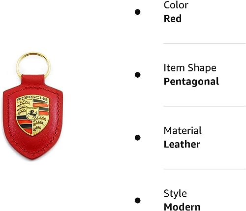 Porsche Crest Keyring - Red