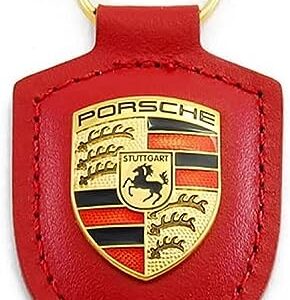 Porsche Crest Keyring - Red