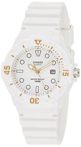 casio women's lrw200h-7e2vcf dive series diver-look white watch