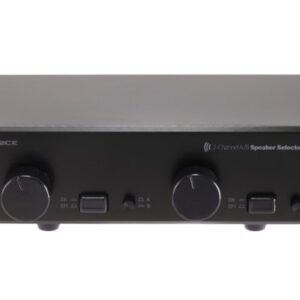 Monoprice 108231 2-Channel A/B Speaker Selector - Black with Volume Control, Built in Independent Volume Controls, Accepts Wire Gauges Up to 14AWG