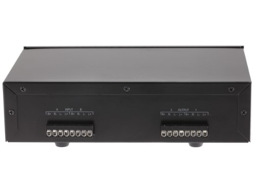 Monoprice 108231 2-Channel A/B Speaker Selector - Black with Volume Control, Built in Independent Volume Controls, Accepts Wire Gauges Up to 14AWG