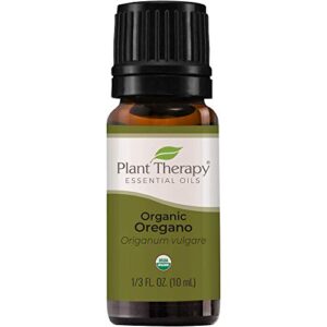 plant therapy oregano organic essential oil 100% pure, usda certified organic, undiluted, natural aromatherapy, therapeutic grade 10 ml (1/3 oz)