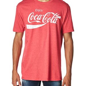 Coca-Cola mens Coca Cola Coke Classic T Shirt, Red Heather, Large US