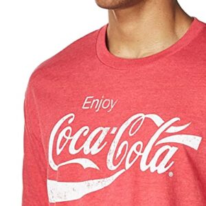 Coca-Cola mens Coca Cola Coke Classic T Shirt, Red Heather, Large US