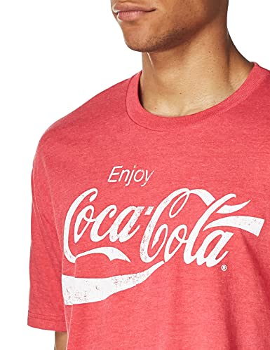 Coca-Cola mens Coca Cola Coke Classic T Shirt, Red Heather, Large US