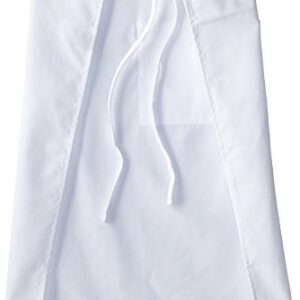 Chef Designs mens Bistro kitchen aprons, White, 28W x 32L US