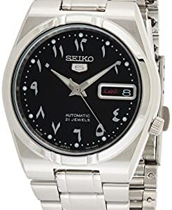 SEIKO 5 Automatic Black Dial Stainless Steel Men's Watch SNK063J5