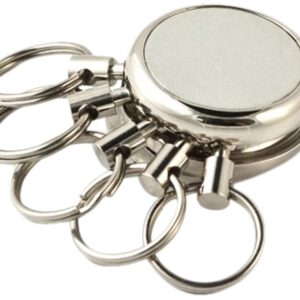 KEY-BAK Key Spider Key Chain Accessory with 5 Split Rings, Chrome Finish