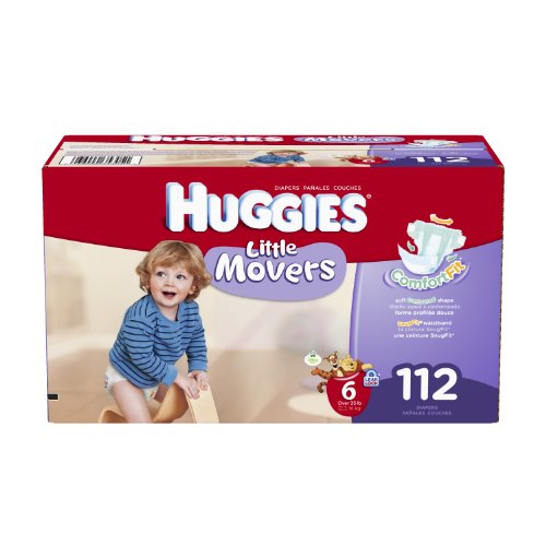 Huggies Little Movers Diapers Economy Plus, Size 6, 112 Count (packaging may vary)