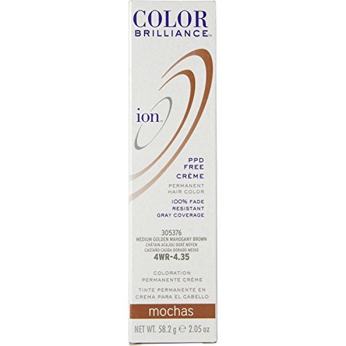 Ion 4WR Medium Gold Mahogany Brown Permanent Creme Hair Color 4WR Medium Gold Mahogany Brown