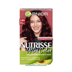 garnier nutrisse ultra color 2.6 dark cherry red permanent hair color