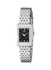 citizen quartz womens watch, stainless steel, classic, silver-tone (model: ej5850-57e)