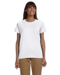 gildan ladies' ultra cotton? 6 oz. t-shirt m white