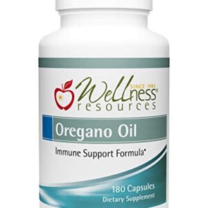 Wellness Resources Oregano Oil Capsules - High Potency Wild Oregano Oil 55-65% Carvacrol, 100mg per Capsule (180 Capsules) … B008RGJ8WU