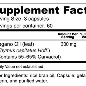 Wellness Resources Oregano Oil Capsules - High Potency Wild Oregano Oil 55-65% Carvacrol, 100mg per Capsule (180 Capsules) … B008RGJ8WU