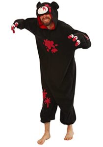 sazac gloomy bear kigurumi - onesie jumpsuit halloween costume (black)