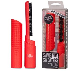 lilly brush save our sweaters- sweater pill, lint and pet hair remover (red)