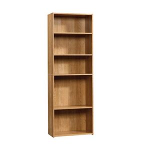 sauder beginnings 5-shelf bookcase, highland oak finish