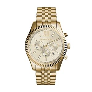 michael kors lexington gold-tone stainless steel watch mk8281