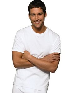 hanes ultimate mens control crew neck - multiple packs available undershirts, white - 6 pack, x-large us