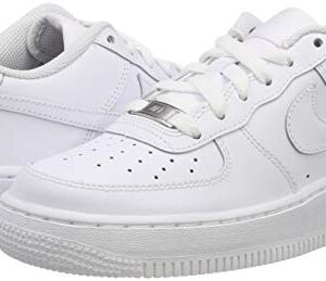 Nike Air Force 1, White/White, 6 US Unisex Little Kid