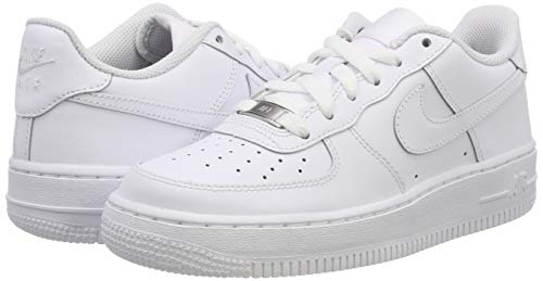 Nike Air Force 1, White/White, 6 US Unisex Little Kid