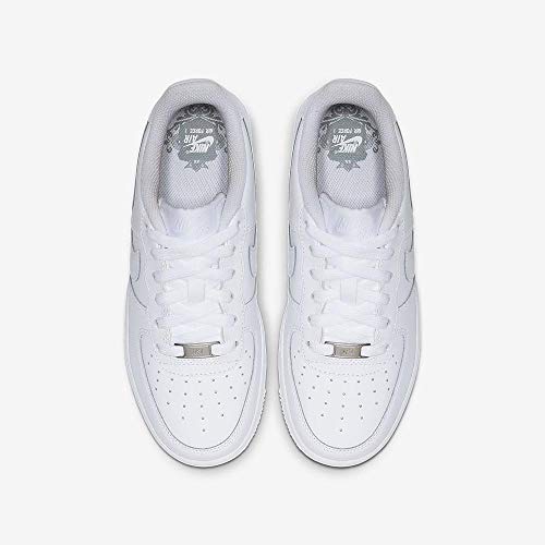 Nike Air Force 1, White/White, 6 US Unisex Little Kid