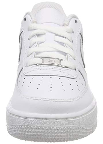 Nike Air Force 1, White/White, 6 US Unisex Little Kid