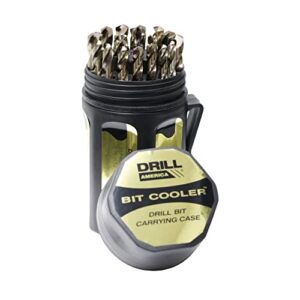 drill america - d/a29j-co-pc 29 piece m42 cobalt drill bit set in round case (1/16" - 1/2" x 64ths), d/aco series