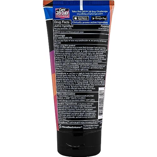 Oxy Acne Medication Face Wash - Maximum Action with Maximum Strength 10% Benzoyl Peroxide (5 Fl Oz)