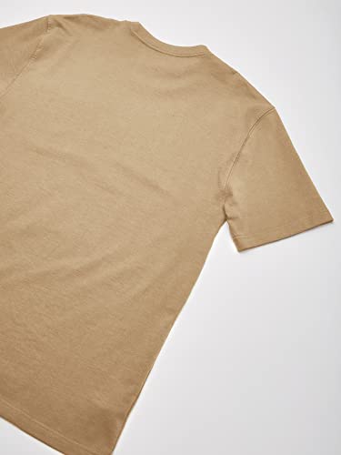 Dickies mens Heavyweight Crew Neck Short Sleeve Tee Henley Shirt, Desert Sand, Large US