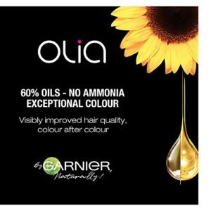 Garnier Olia Ammonia Free Permanent Hair Color, 100% Gray Coverage (Packaging May Vary), 7.0 Dark Blonde, Pack of 1