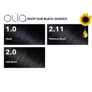 Garnier Olia Ammonia-Free Brilliant Color Oil-Rich Permanent Hair Color, 1.0 Black (Pack of 1) Black Hair Dye (Packaging May Vary)