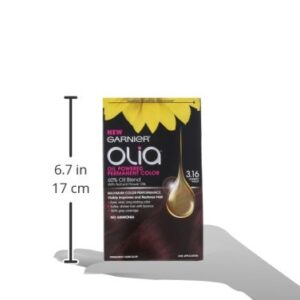 Garnier Olia Oil Powered Permanent Haircolor, 3.16 Darkest Violet (Packaging May Vary)